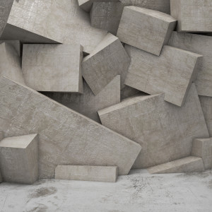 concrete 3d geometric wall background